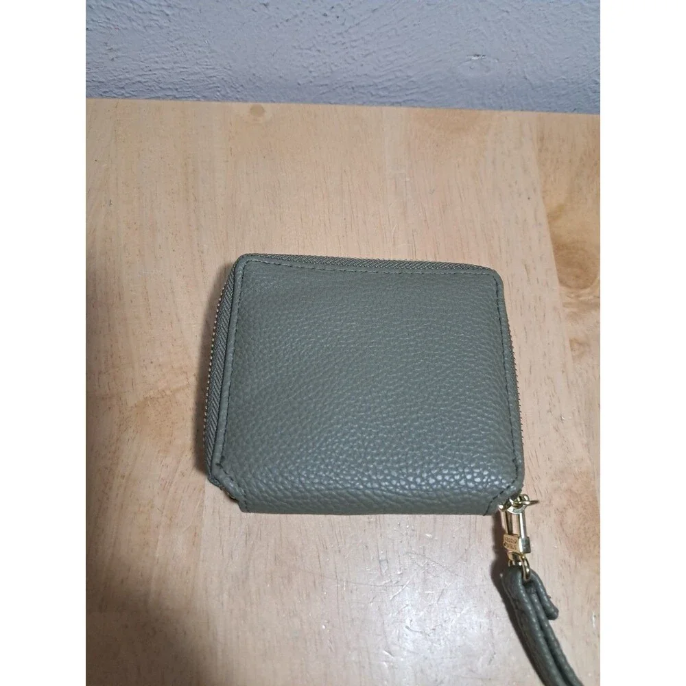 Steve Madden Green Zip Around Wristlet Wallet